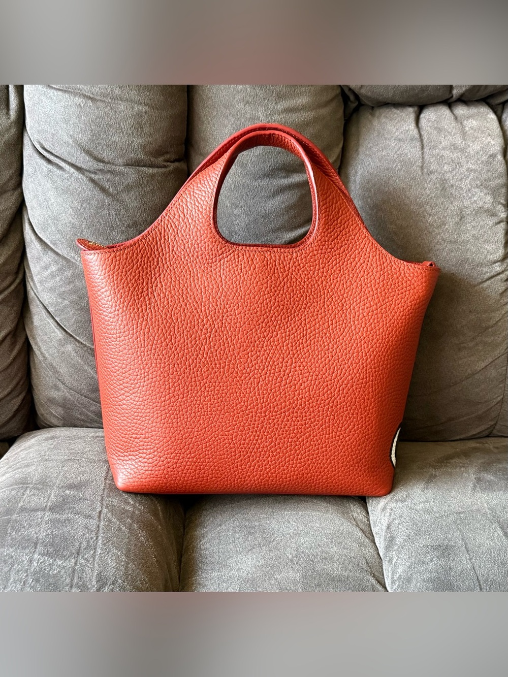 NWOT Handpainted Cuyana Small System Zipper Tote in Rioja + System Zip Pouch - Picture 6 of 16